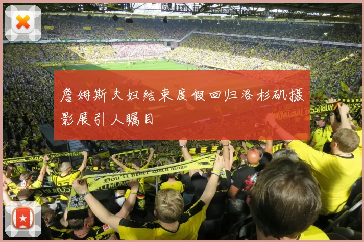 詹姆斯夫妇结束度假回归洛杉矶摄影展引人瞩目